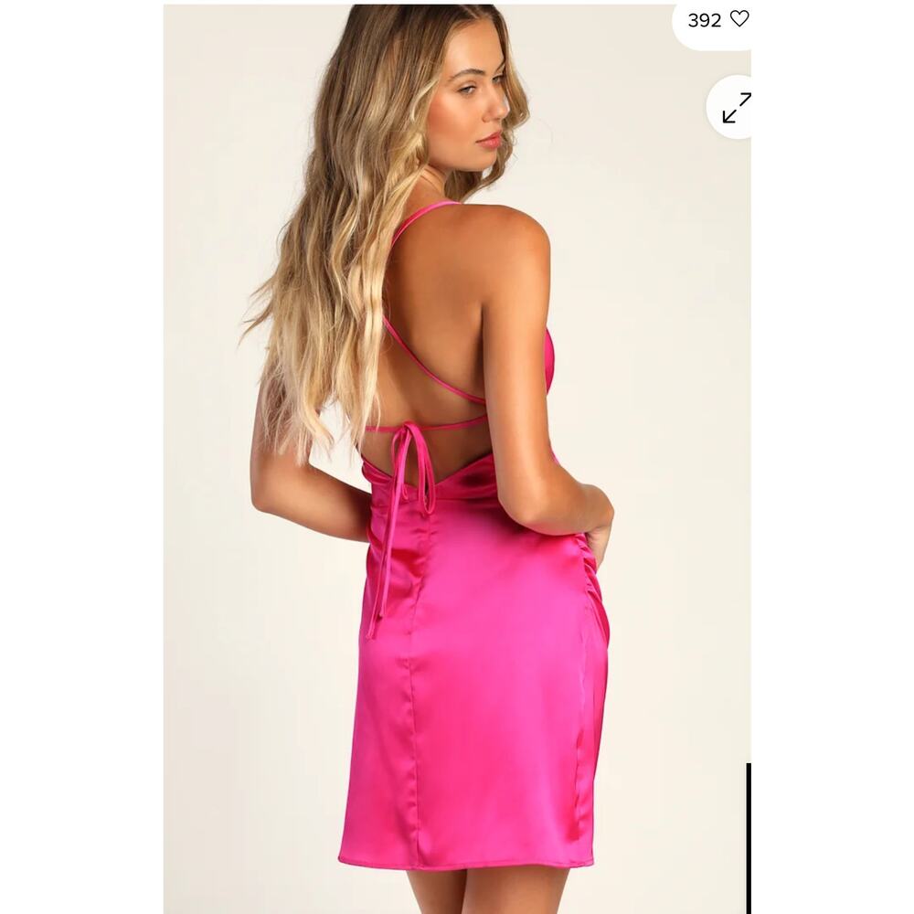 NWT Lulu's hot pink cocktail dress size XS - Picture 3 of 15